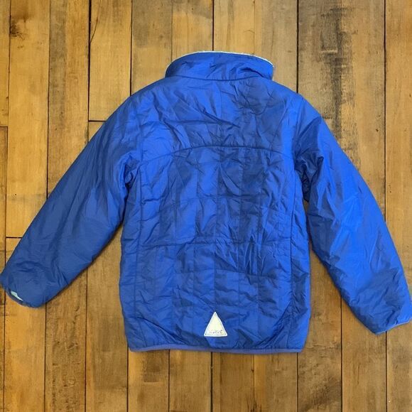 L L Bean Mountain Bound reversible jacket Medium coat blue winter skiing snow - Picture 2 of 13